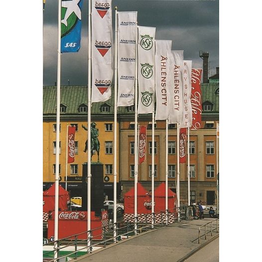 Baniermast Aluminium - 6 meter | Met RVS Banieruithouder