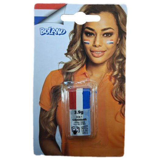 Schminkstaaf Nederlandse Vlag Rood Wit Blauw