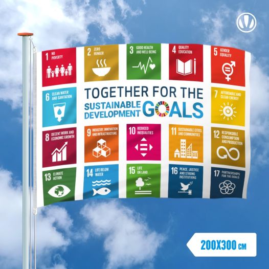 SDG vlag 200x300cm Engels