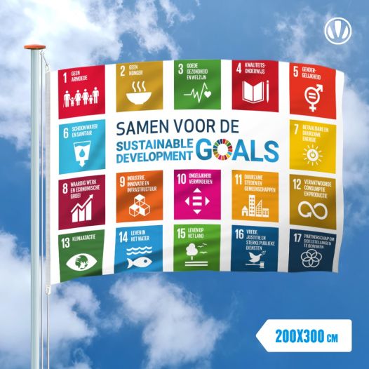 SDG vlag 200x300cm Nederlands