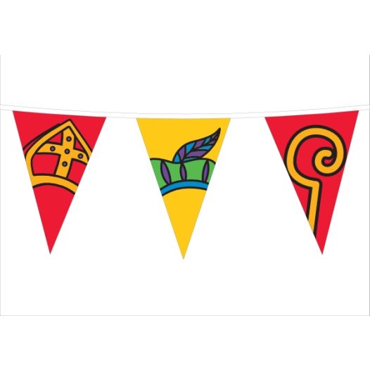 Sinterklaas vlaggenlijn 20 meter lengte | Brandvertragend