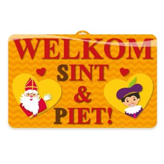 3D Deurbord Welkom Sint en Piet