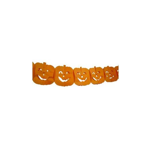 Halloween slinger papieren slinger Pompoen Oranje - 4m