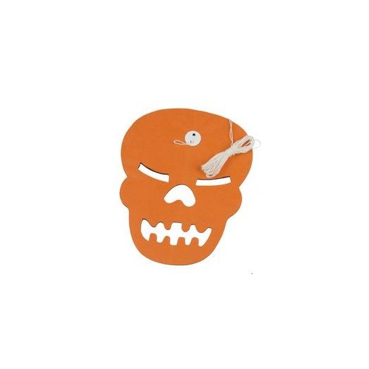 Halloween slinger papieren slinger Skull Oranje - 3m
