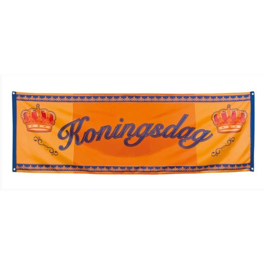 Koningsdag oranje spandoek banner
