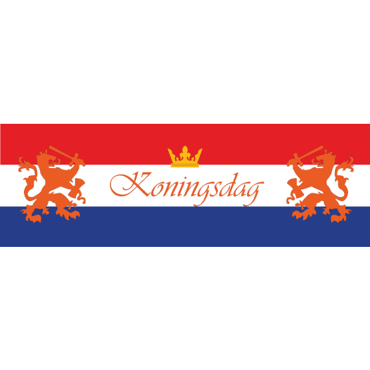 Koningsdag oranje spandoek banner