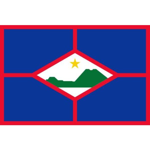 Vlag Sint Eustatius 150x225cm mastvlag