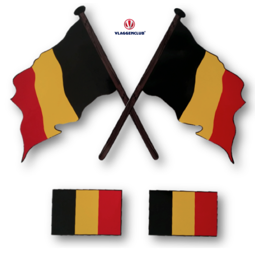 Stickers Belgische vlag 4 stuks