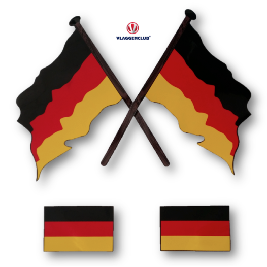 Stickers Duitse vlag 4 stuks