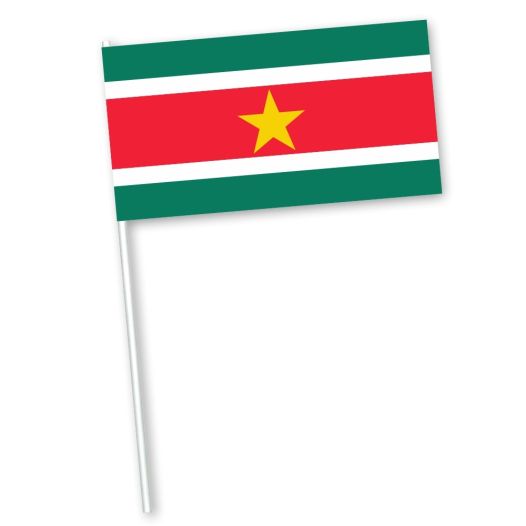 Zwaaivlaggetje Suriname 11x21cm | papier