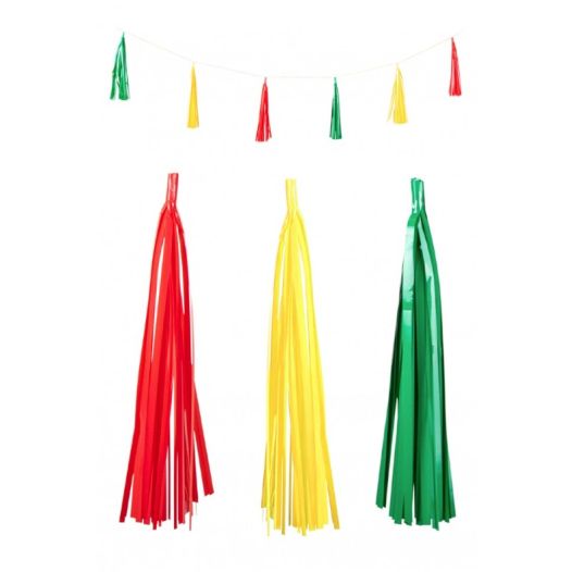 Tassel Slinger rood-geel-groen | brandveilig