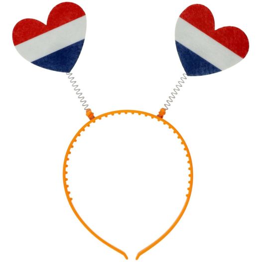 Oranje Tiara met zwaaiende vlaggetjes