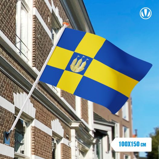 Vlag Tilburg met wapen 100x150cm