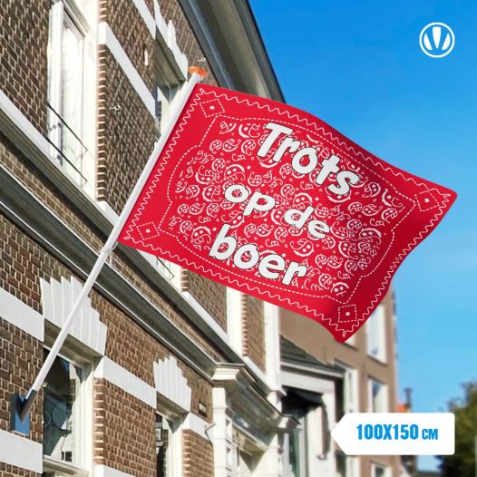 Trots op de Boer vlag 100x150cm