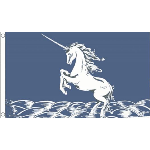Unicorn vlag eenhoorn blauw 90x150cm