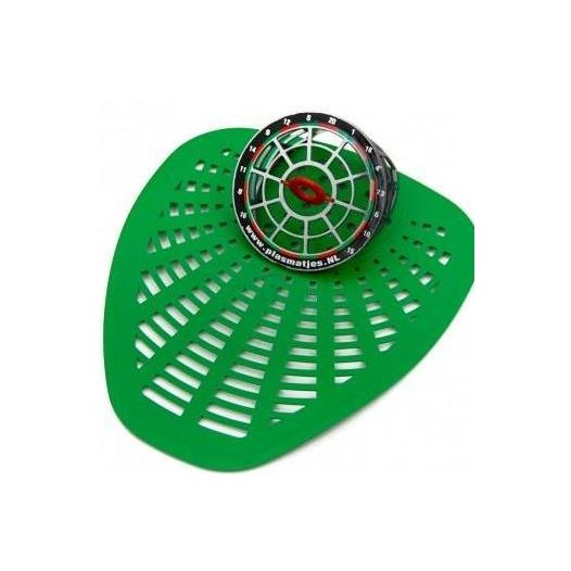 Urinoirmatje met dartbord en bulls eye
