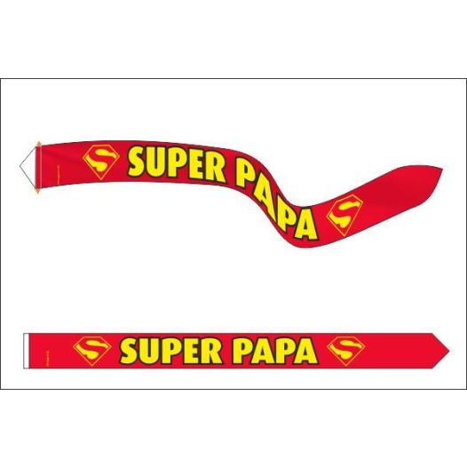Vaderdag wimpel 18x165cm Super papa