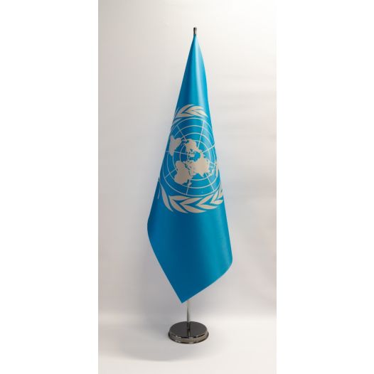 Luxe vlag Verenigde Naties 100x150cm | Satijn