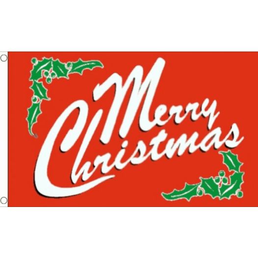 Kerstvlag Merry Christmas 90x150cm