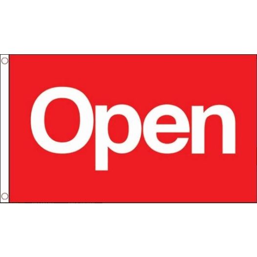 Vlag OPEN rood 90x150cm | Best Value