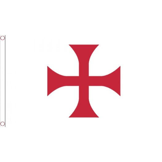 Vlag Tempeliers met rood kruis 90x150cm | Best Value