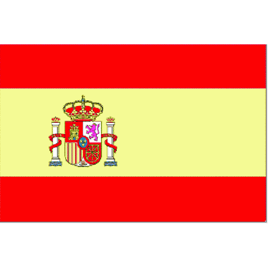 Spaanse vlag met wapen 70x100cm - Spunpoly