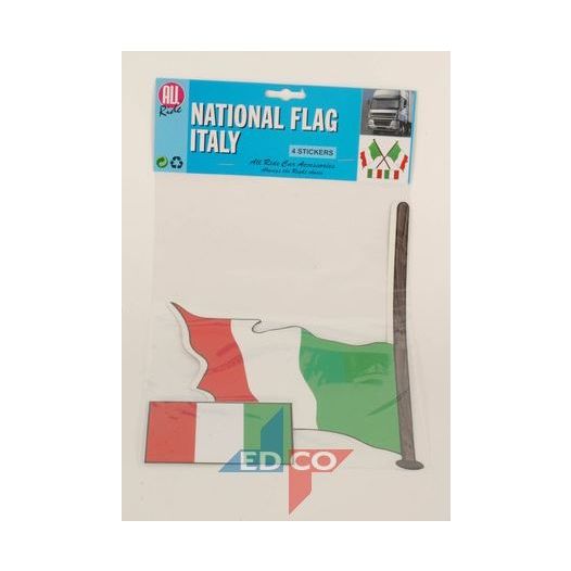 Stickers Italiaanse vlag | 4 stuks (2 varianten)