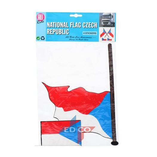 Stickers Tsjechische vlag | 4 stuks (2 varianten)