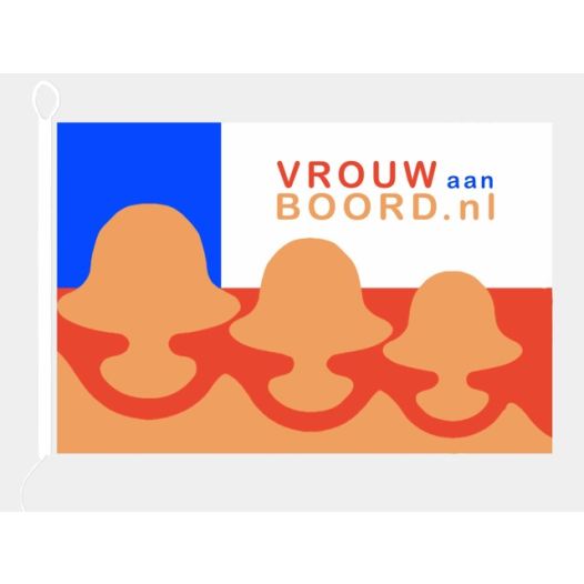 VrouwAanBoord vlag 50x75cm