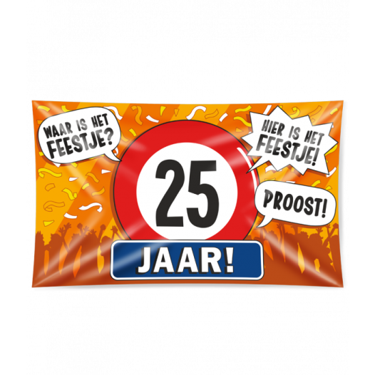 vlag verjaardag 25 jaar