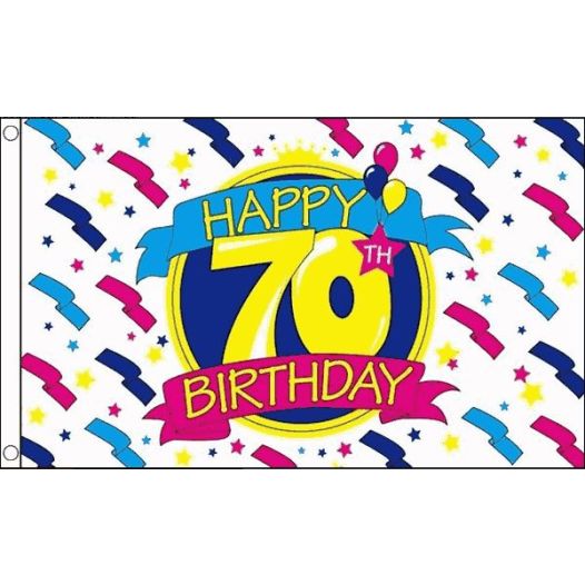 Vlag verjaardag 70 jaar, 90x150cm