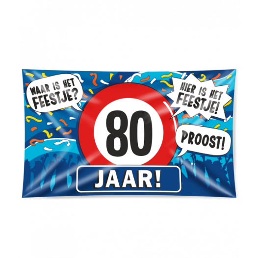 vlag verjaardag 80 jaar