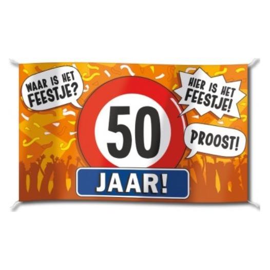 Vlag 50 jaar 90 x 150 cm
