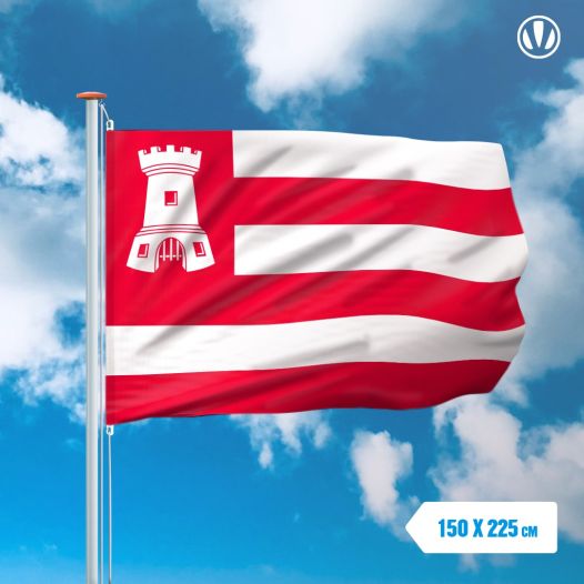 Vlag gemeente Alkmaar 150x225cm | Alkmaarse vlaggen