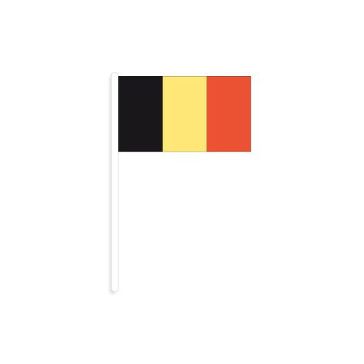 zwaaivlag België - plastic | 12 stuks