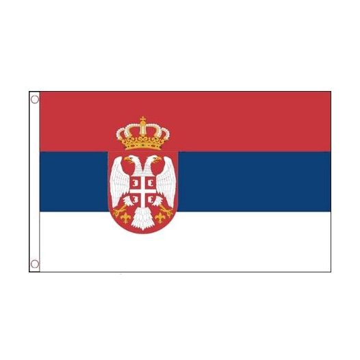 Vlag Servië met wapen 60x90 | Best Value