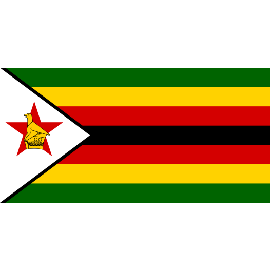Vlaggetje Zimbabwe 20x30cm