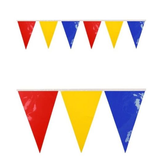 Vlaggenlijn Rood Geel Blauw - 10 meter