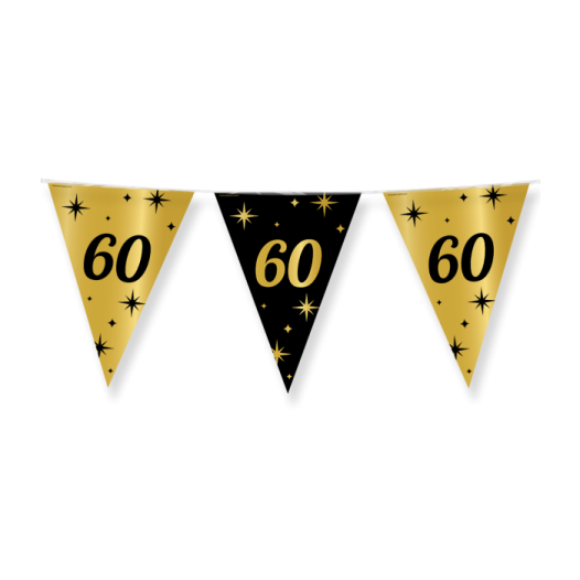 Vlaggenlijn 60 jaar goud zwart