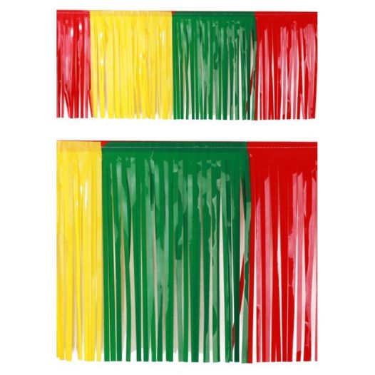 Vlaggenlijn Carnaval rood/geel/groen Limburg met slierten - 6 meter | Brandvertragend