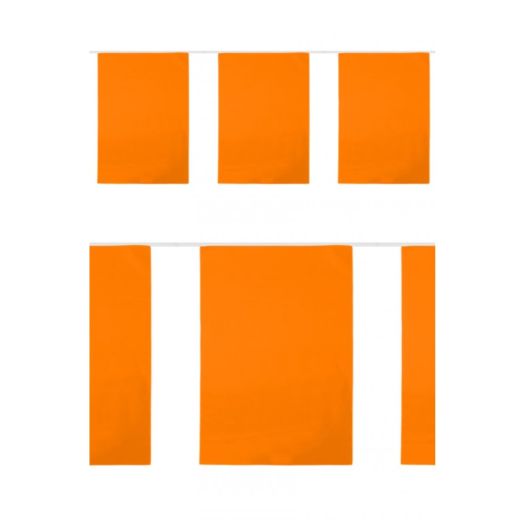 Vlaggenlijn Oranje rechthoek - 10 meter | Brandvertragend