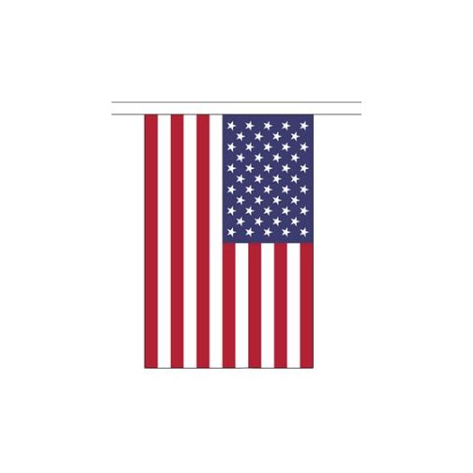 Vlaggenlijn Amerika -  3 meter | Stof