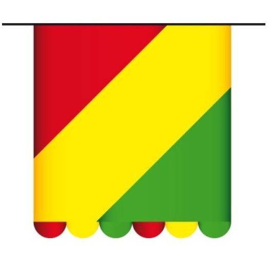 Vlaggenlijn Carnaval Rood Geel Groen - 3 meter
