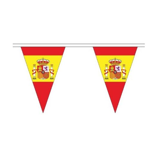 Spaanse vlaggenlijn met wapen - driehoekig | 5 meter