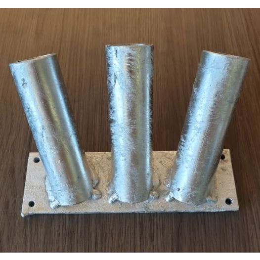 Vlaggenstokhouder 30mm Drieling Muurbevestiging Trio
