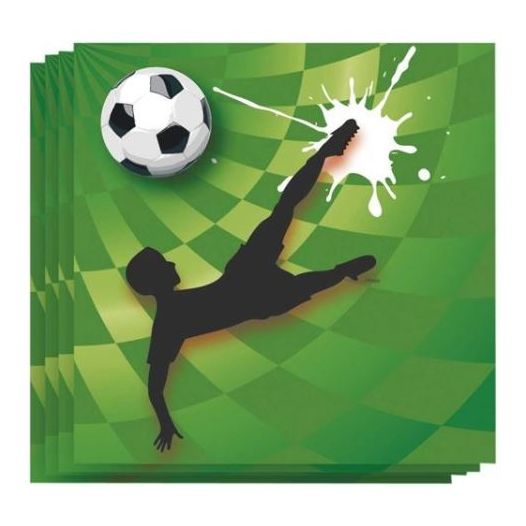 Servetten voetbal goal - 20 stuks