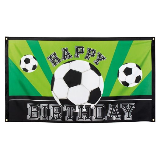 Voetbalvlag happy birthday 90x150cm