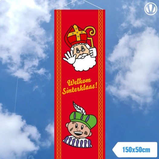 Welkom Sinterklaas Banier 150x50cm