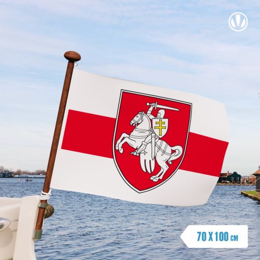 Vlag Wit-Rusland met wapen 70x100cm