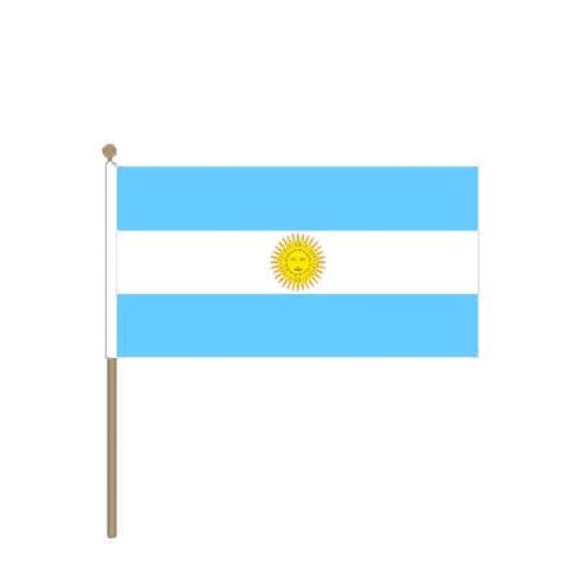 Zwaaivlag Argentinie 15x22,5cm | stof